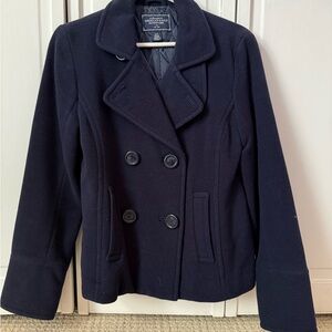 American Eagle Outfitters Dark Blue Peacoat